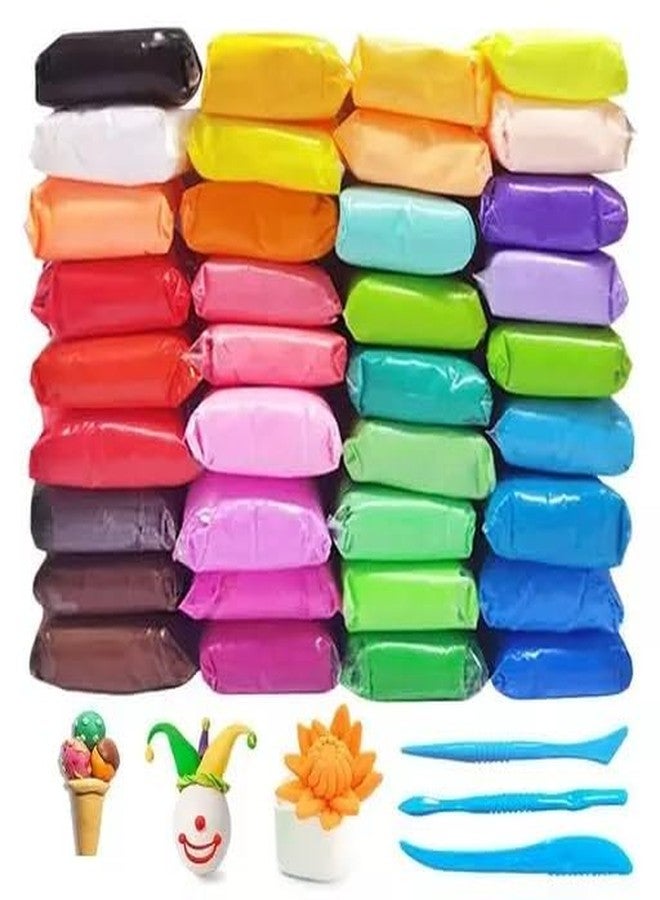 Eclet (Pack of 12) Air Dry Clay, Colorful Children Soft Clay, Creative Art Crafts, Gifts for Kids-Multi Color. Non-Toxic Modeling Magic Fluffy Foam Bouncing Clay Putty Kit for Kids with Tools .163 - Image 1